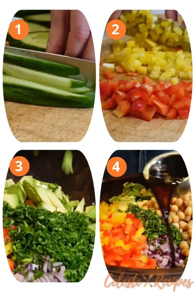 How to Make the Best Balsamic Mediterranean Salad 2 Balsamic Mediterranean Salad recipe step-by-step prep