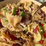 Mediterranean pasta salad recipe with feta and olives